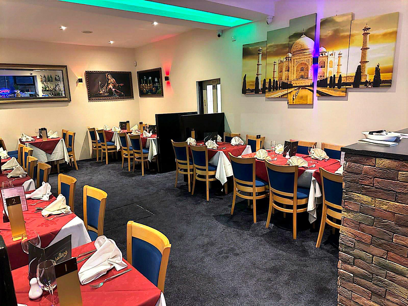 Jaflong dining room with Taj Mahal artwork